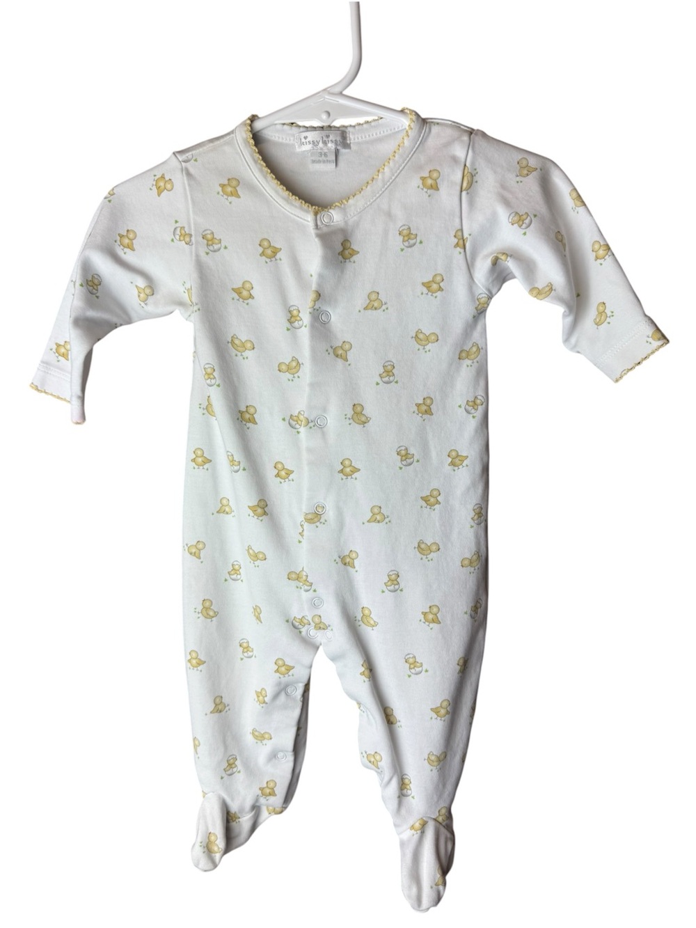 Kissy Kissy Printed Footie Duck Hatchlings 3-6M